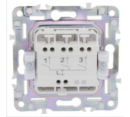 SKANDY Выключатель 3-клавишный 10А SK-V11Sa песочный  SK-V30-0-10-K98  IEK