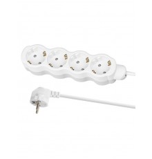 Удлинитель бытовой "Люкс" 4 гнезда, 2 м, с/з, с з/ш, ПВС 3х1 мм2, 16 А, 250 В, 3500 Вт  SQ1303-4030  TDM