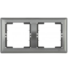 РГ-2-БА Рамка 2 мест. гориз. BOLERO антрацит  EMB20-K95  IEK