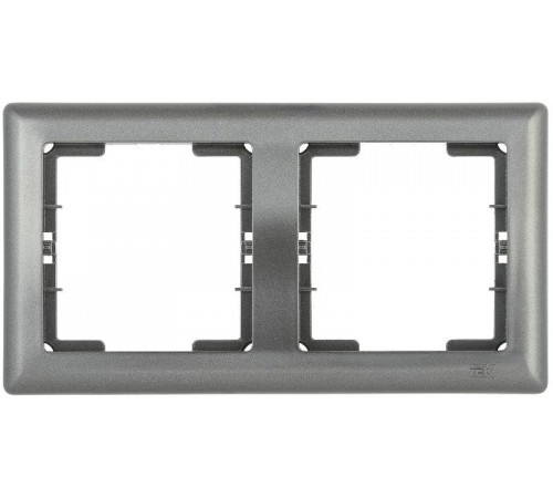 РГ-2-БА Рамка 2 мест. гориз. BOLERO антрацит  EMB20-K95  IEK