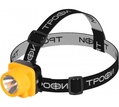 Фонарь налобный светодиодный Трофи TG1 аккумуляторный, яркий, 4V0.5Ah, 1xLED, ЗУ 220V,  Б0053033  Трофи