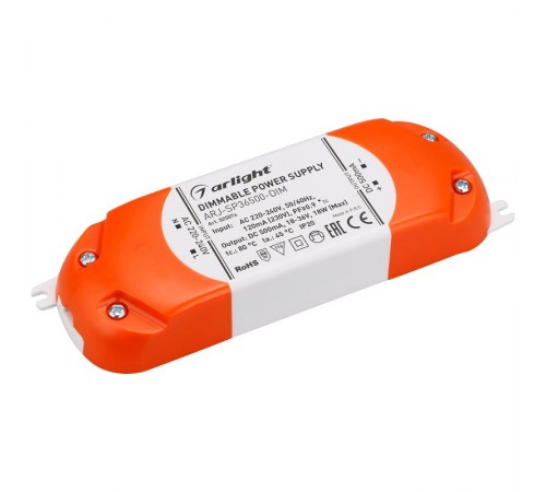 Блок питания ARJ-SP36500-DIM (18W, 500mA, PFC, Triac)  025074  Arlight