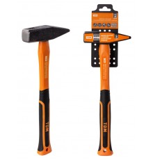 Молоток слесарный, 600 гр, кованый, с усилен. прорезиненной фиберглассовой рукояткой "Алмаз"  SQ1036-0114  TDM