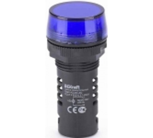 Лампа комм. ADDS 22 мм LED син.220В AC/DC ЛK-22   25122DEK  DEKraft