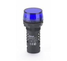Лампа комм. ADDS 22 мм LED син.220В AC/DC ЛK-22   25122DEK  DEKraft