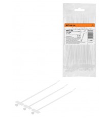 Хомут нейлоновый 3,6 х 205 мм с маркировочной площадкой (белый) (100 шт)  SQ0515-1303  TDM