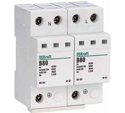 Ограничитель перенапряжений 2P 80кА B 420В ОП-101  18020DEK  DEKraft