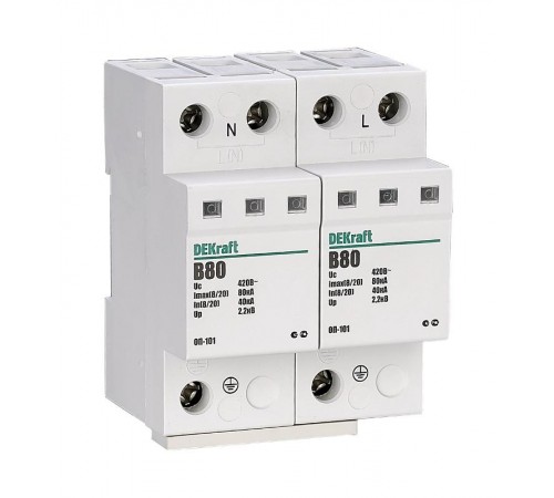 Ограничитель перенапряжений 2P 80кА B 420В ОП-101  18020DEK  DEKraft