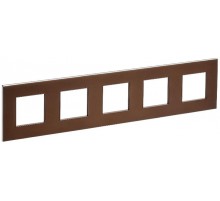 SKANDY Рамка 5-местгая SK-F35Br металл шоколад  SK-M52-M-K30  IEK