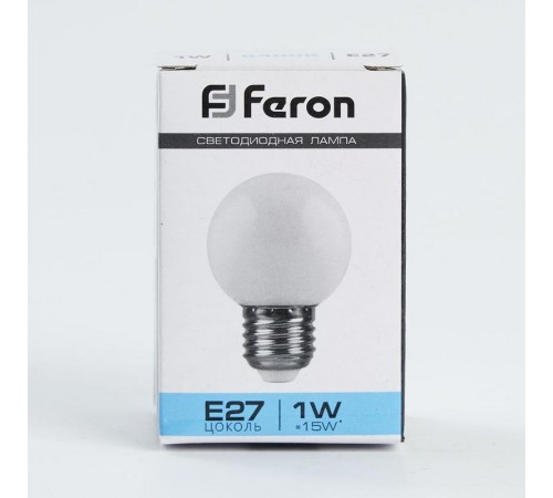 Лампа светодиодная для белт лайта LB-37 (1W) 230V E27 6400K G45  25115  FERON