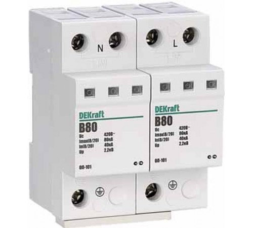 Ограничитель перенапряжений 2P 80кА B 420В ОП-101  18020DEK  DEKraft