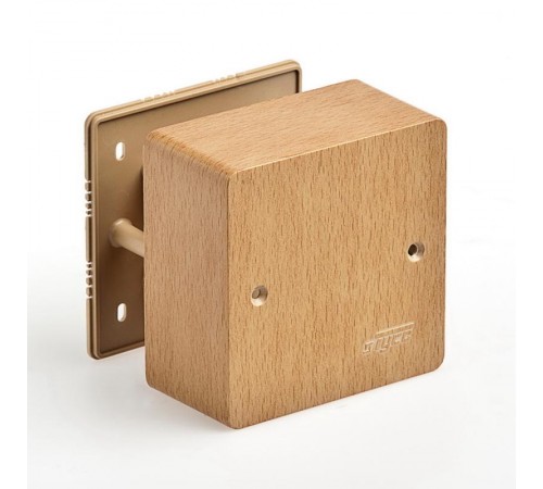 Коробка универсальная для кабель-каналов, 85х85х42мм(бук на светлой основе)  65015-38М  Рувинил