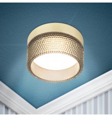 Cветильник встраиваемый под лампу GX53 DK97 GD/BK черный золото  Б0057460  ЭРА