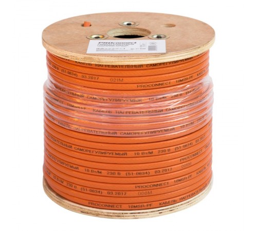 Саморегулируемый греющий кабель 10MSR-PF (10Вт/1м), 100м  51-0634  PROconnect