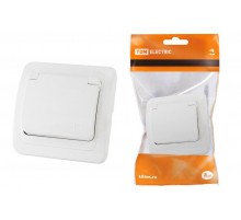 Розетка с крышкой 2П+З 16А белая "Валдай"   SQ1804-0011  TDM