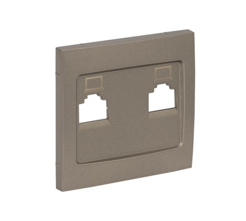 Валенсия лицевая панель розетки RJ-45 2-местная кашемир EKF PROxima   ESK02-L-035-40   EKF