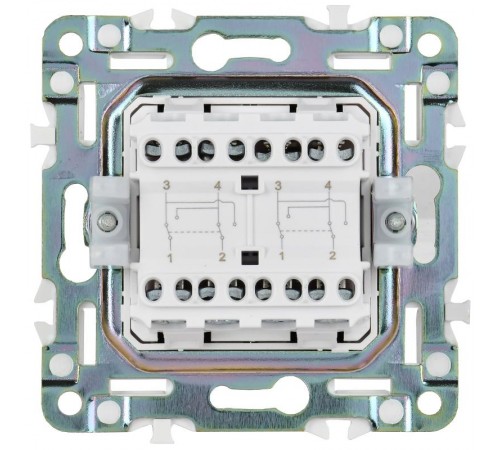SKANDY Выключатель 2-клавишный перекрестный 10А SK-V06Bl черный   SK-V23-0-10-K02  IEK