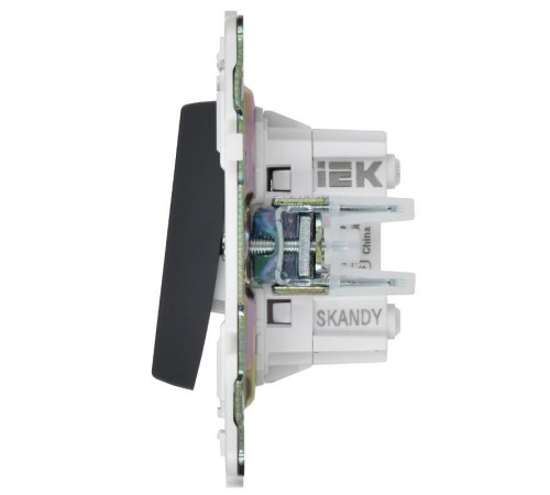 SKANDY Выключатель 2-клавишный перекрестный 10А SK-V06Bl черный   SK-V23-0-10-K02  IEK