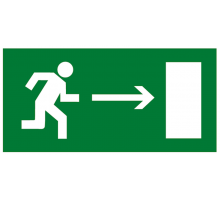 Знак эвакуационный E 03 "Направление к эвакуационному выходу направо" 100х200 мм, пленка самоклеящаяся  an-e-03  EKF
