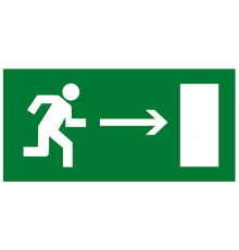 Знак эвакуационный E 03 "Направление к эвакуационному выходу направо" 100х200 мм, пленка самоклеящаяся  an-e-03  EKF