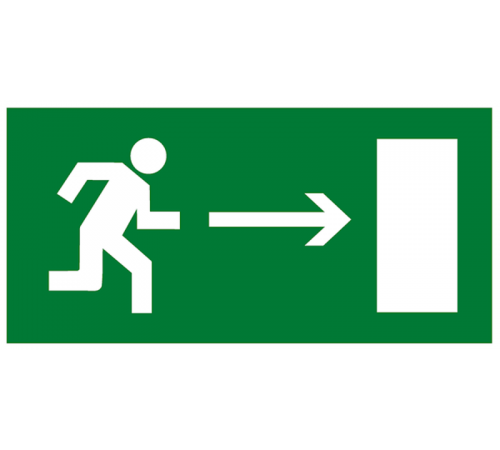 Знак эвакуационный E 03 "Направление к эвакуационному выходу направо" 100х200 мм, пленка самоклеящаяся  an-e-03  EKF