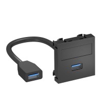 Мультимедийная рамка USB 3.0 A-A Modul45 (черный) (MTG-U3A F SWGR1)  6104925  OBO Bettermann