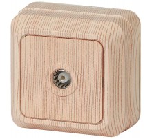 2-301-11 Intro Розетка TV одиночная, IP20, ОУ, Quadro, сосна  Б0027660  Intro