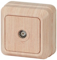 2-301-11 Intro Розетка TV одиночная, IP20, ОУ, Quadro, сосна  Б0027660  Intro