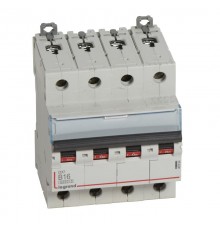 Выключатель автоматический четырехполюсный DX3 6000 16А B 10кА  407624  Legrand