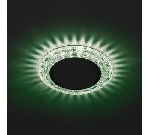Светильник точечный встраиваемый под лампу DK LD24 15Вт GX53 зеленый с подсветкой  Б0029634  ЭРА