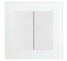 GLS10-7004-01 Выключатель 2-клавишный 250В, 10А, серия Катрин, белый  39165  STEKKER