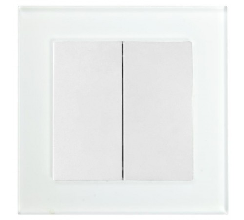 GLS10-7004-01 Выключатель 2-клавишный 250В, 10А, серия Катрин, белый  39165  STEKKER