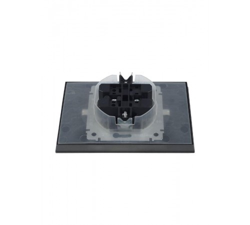 BRITE Розетка 2-ая с крышкой 16А в сб IP44 РСбш12-3-44-БрС сталь  BR-R26-16-44-K46-F  IEK