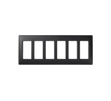 Simon CIMA 500 Рамка с суппортами на 6 модулей 500CIMA, 164х30х409мм, 9мм, графит  51010106-038  Simon