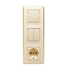 3-постовой моноблок - Cariva - 250 В~ - слоновая кость  773744  Legrand