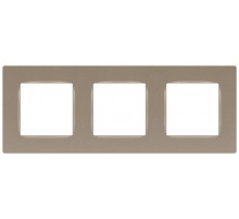 Рамка для розеток и выключателей  Серия 12 12-5203-04 на 3 поста, Классик, шампань  Б0067783  ЭРА