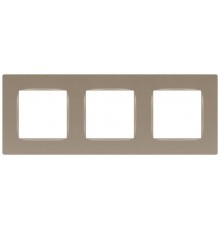 Рамка для розеток и выключателей  Серия 12 12-5203-04 на 3 поста, Классик, шампань  Б0067783  ЭРА