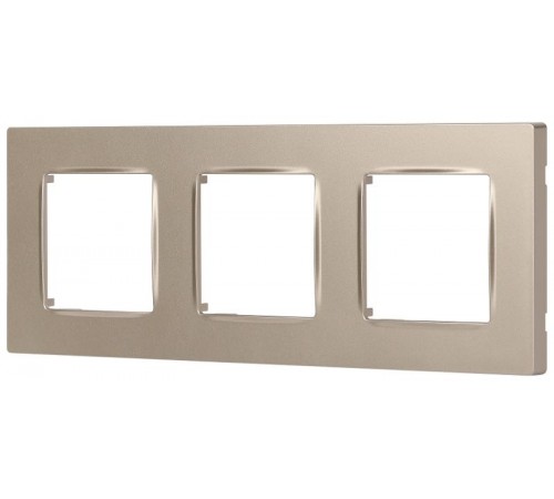 Рамка для розеток и выключателей  Серия 12 12-5203-04 на 3 поста, Классик, шампань  Б0067783  ЭРА