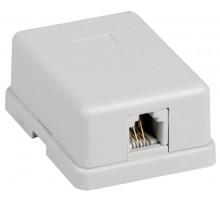 Розетка настенная RJ12 6P4C кат.3 UTP 1порт белая  CS2-3C3U-12  ITK