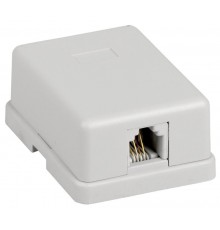 Розетка настенная RJ12 6P4C кат.3 UTP 1порт белая  CS2-3C3U-12  ITK