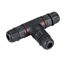 Коннектор тройной NEO-CON-T-2pin-BK (3-7mm, IP67) (Arlight, IP67 Пластик, 3 года)  024937  Arlight