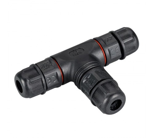 Коннектор тройной NEO-CON-T-2pin-BK (3-7mm, IP67) (Arlight, IP67 Пластик, 3 года)  024937  Arlight