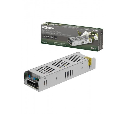 Блок питания 250Вт-24В-IP20 для светодиодных лент и модулей, металл, узкий,   SQ0331-0561  TDM