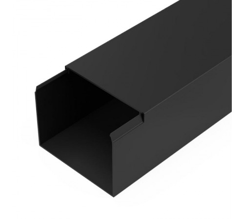Кабель-канал черный 2-й замок в п/э 80х60 мм (8 м/уп) Промрукав  PR03.0220  Промрукав