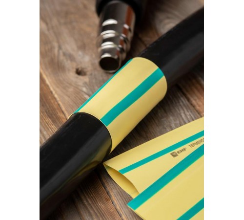 Термоусаживаемая трубка ТУТ нг 60/30 жел-зел рулон PROxima  tut-60-yg  EKF