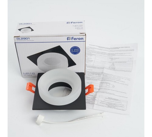 Светильник встраиваемый DL2901 потолочный MR16 G5.3 черный  41137  Feron