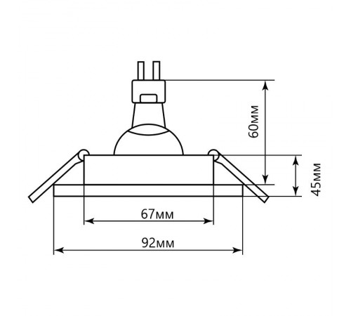 Светильник встраиваемый DL2901 потолочный MR16 G5.3 черный  41137  Feron