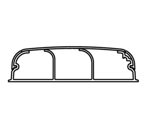 Кабель-канал плинтусного типа 70х22 мм. 3-секционный. с крышкой  07200  DKC
