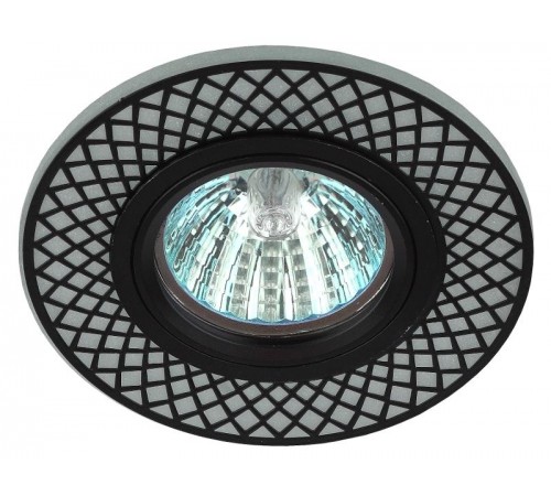 Светильник точечный встраиваемый DK LD42 WH/BK декор cо светодиодной подсветкой MR16, белый/черный  Б0037381  ЭРА