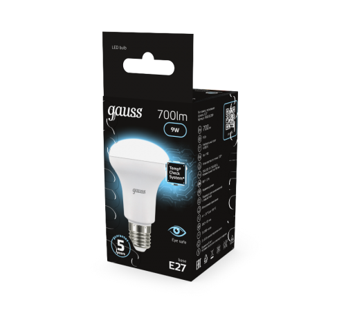 Лампа светодиодная LED 9Вт E27 220В 4100К Reflector R63  106002209  Gauss